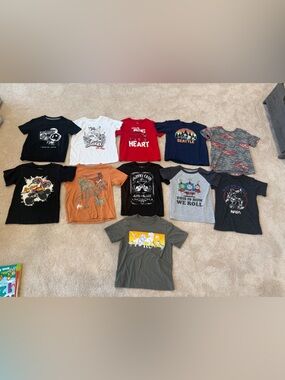 Kids Short Sleeve Graphic Tees - Mixed Colors Pack